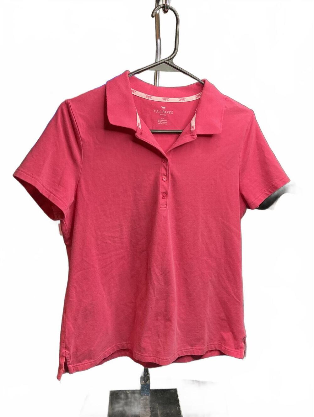 Talbots Pink S/S Polo Top Size Large Petite
